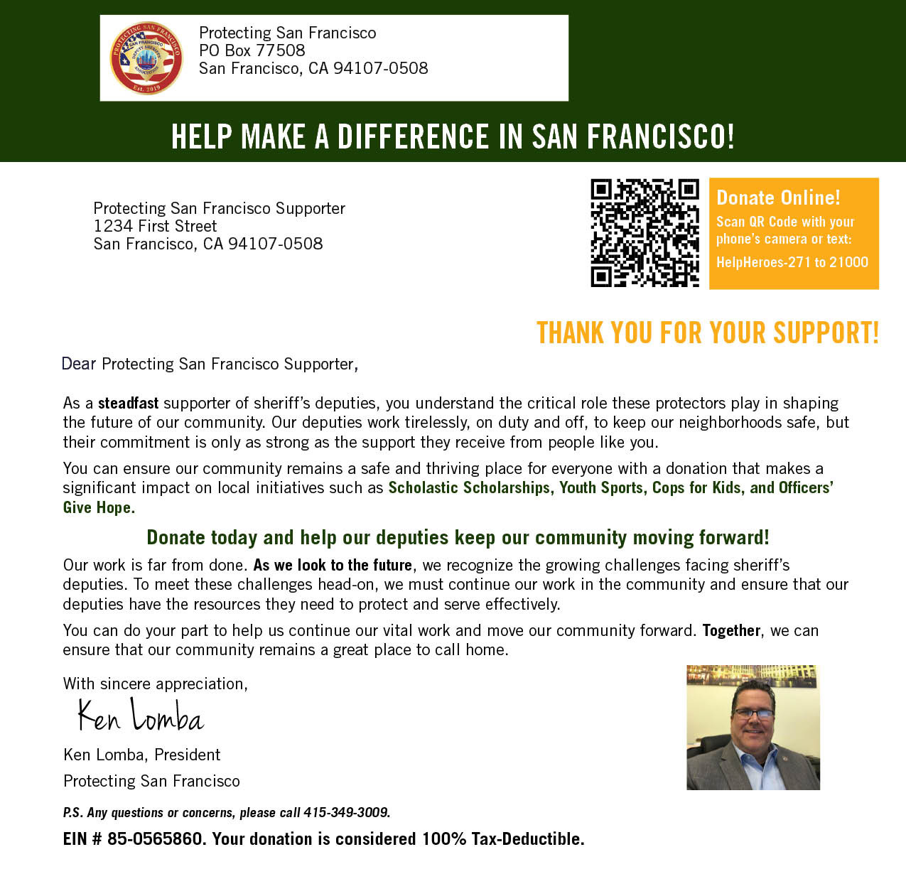 Donation Letter